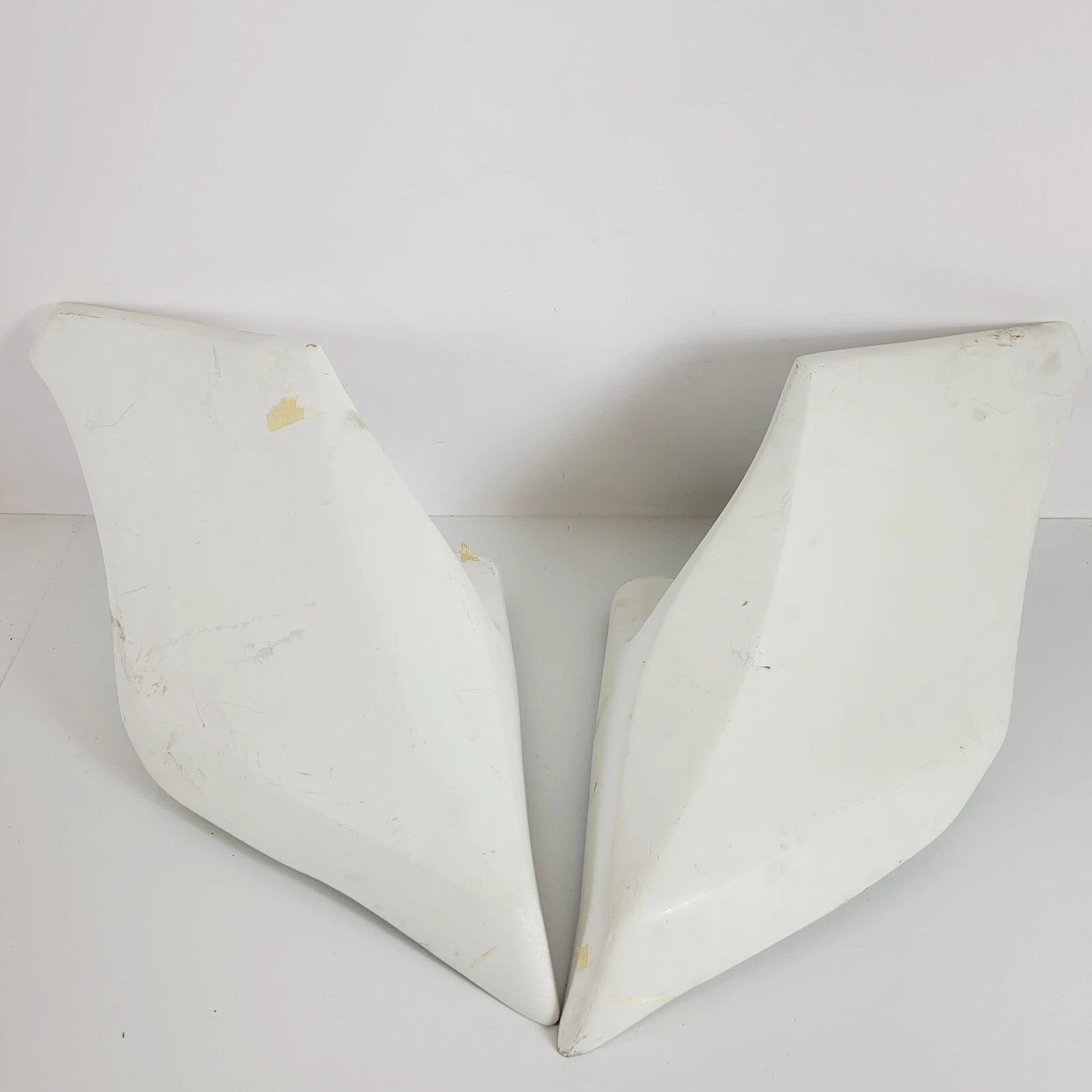 Set of 2 Stretched Extended White Side Covers for Harley Touring (2014–2022)