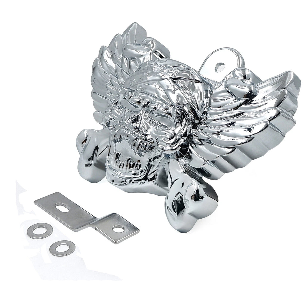 Chrome Skull Head Horn Cover for Harley V-Rod (1992–2020)