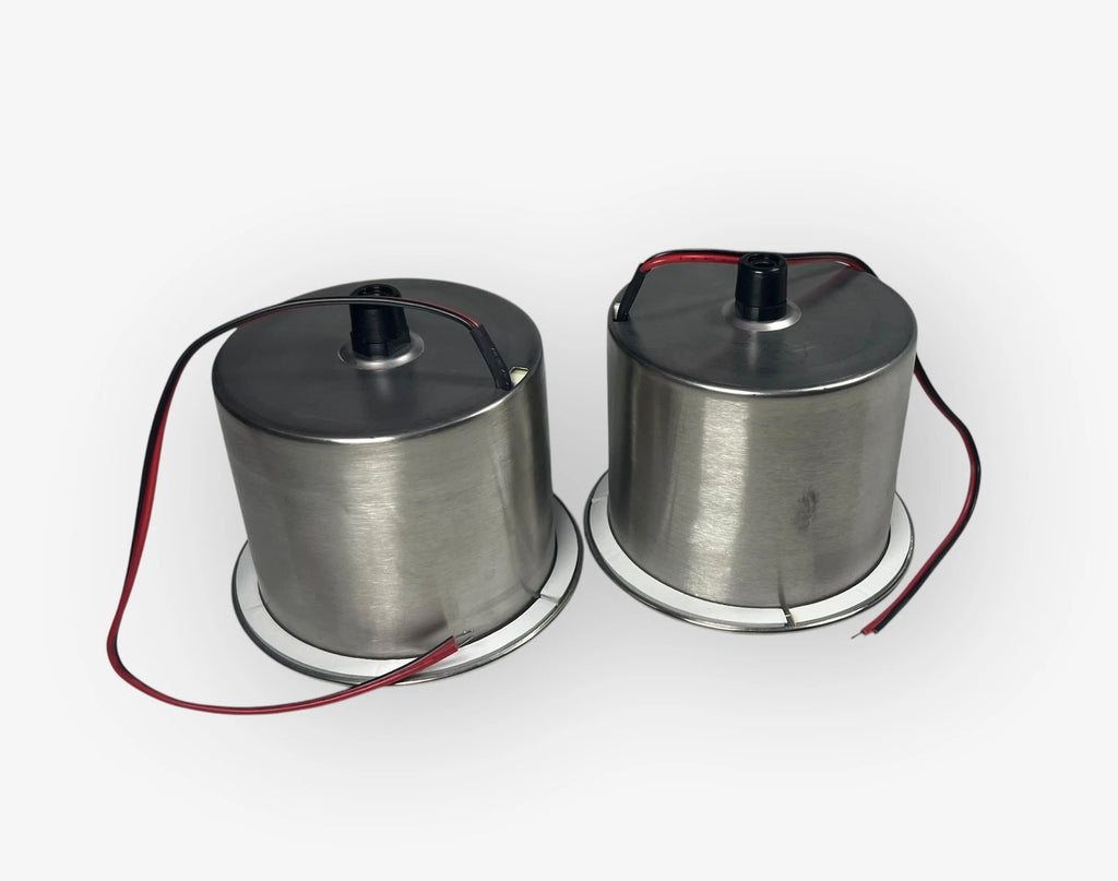 2X LED Stainless Steel Cup Holder w/ Insert for TH Marine (3 5/8in Cutout)