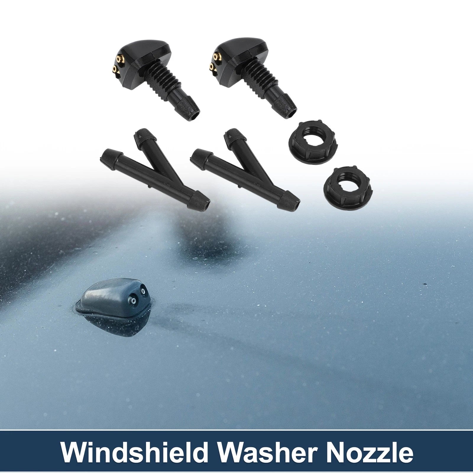 Windshield Washer Nozzle with Hose Connector for Ford Buick 
