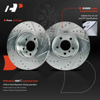 6x Front Drilled Brake Rotors & Pads for BMW 528i xDrive (2012–2016)