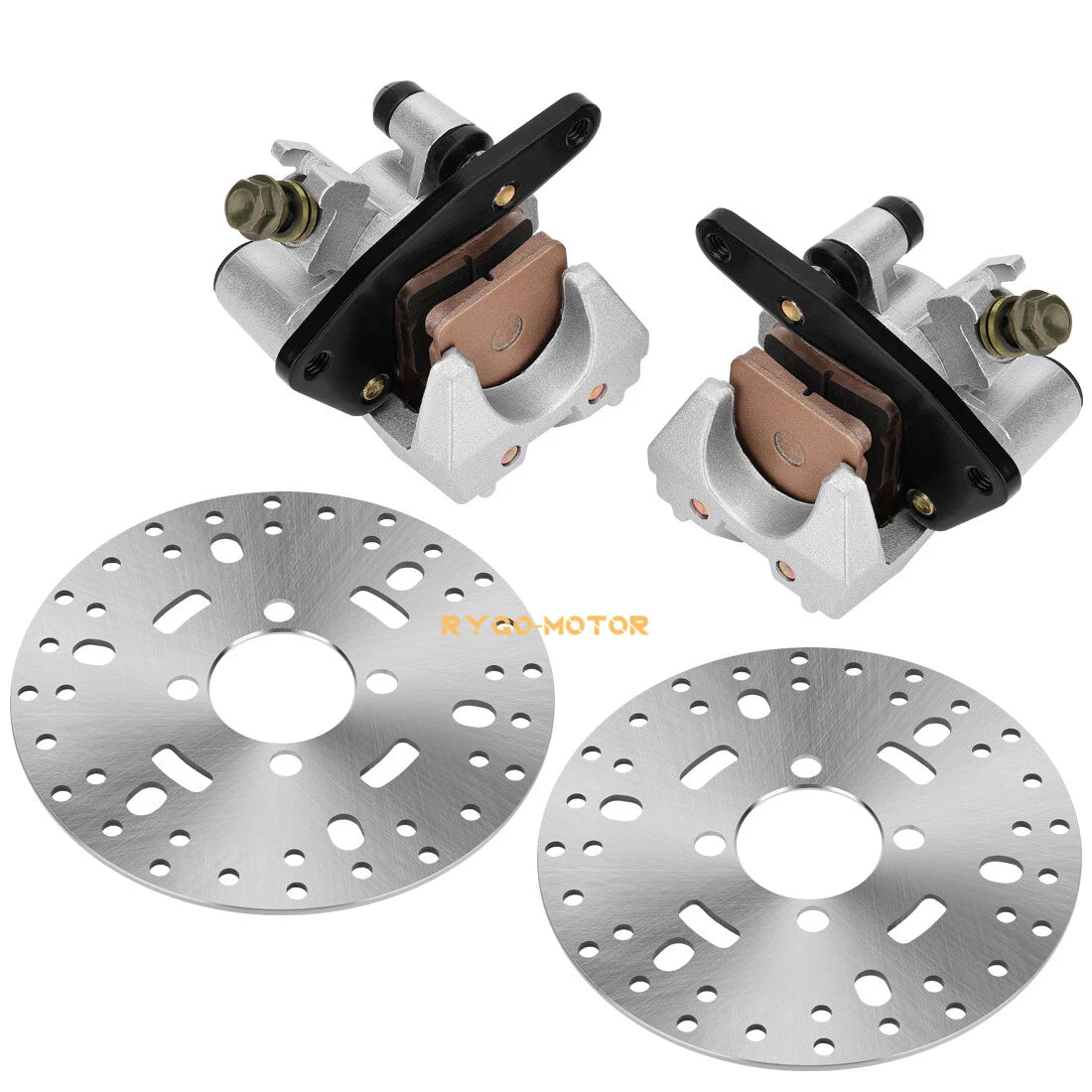 Front Brake Calipers & Disc Rotors for Yamaha Kodiak 400 YFM400 (1999–2002)