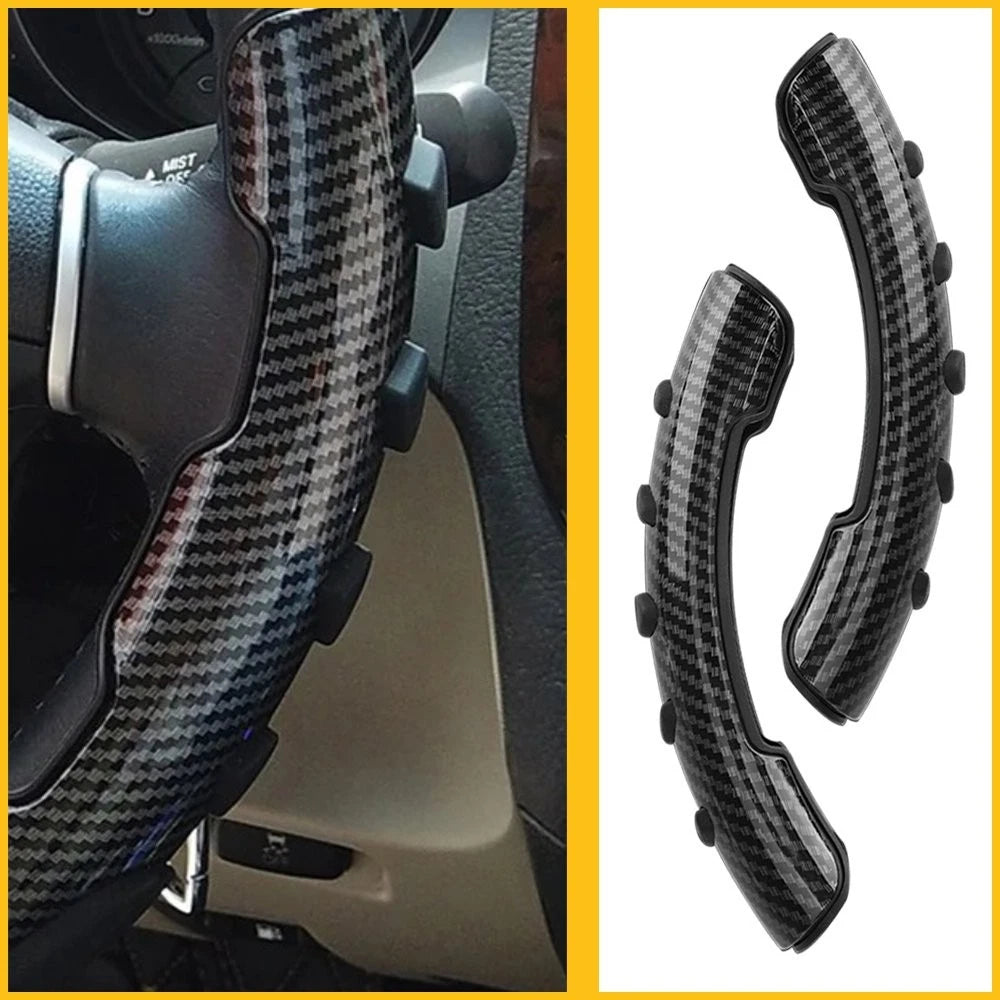 Steering Wheel Booster Cover for Universal Cars - Carbon Fiber Non-Slip