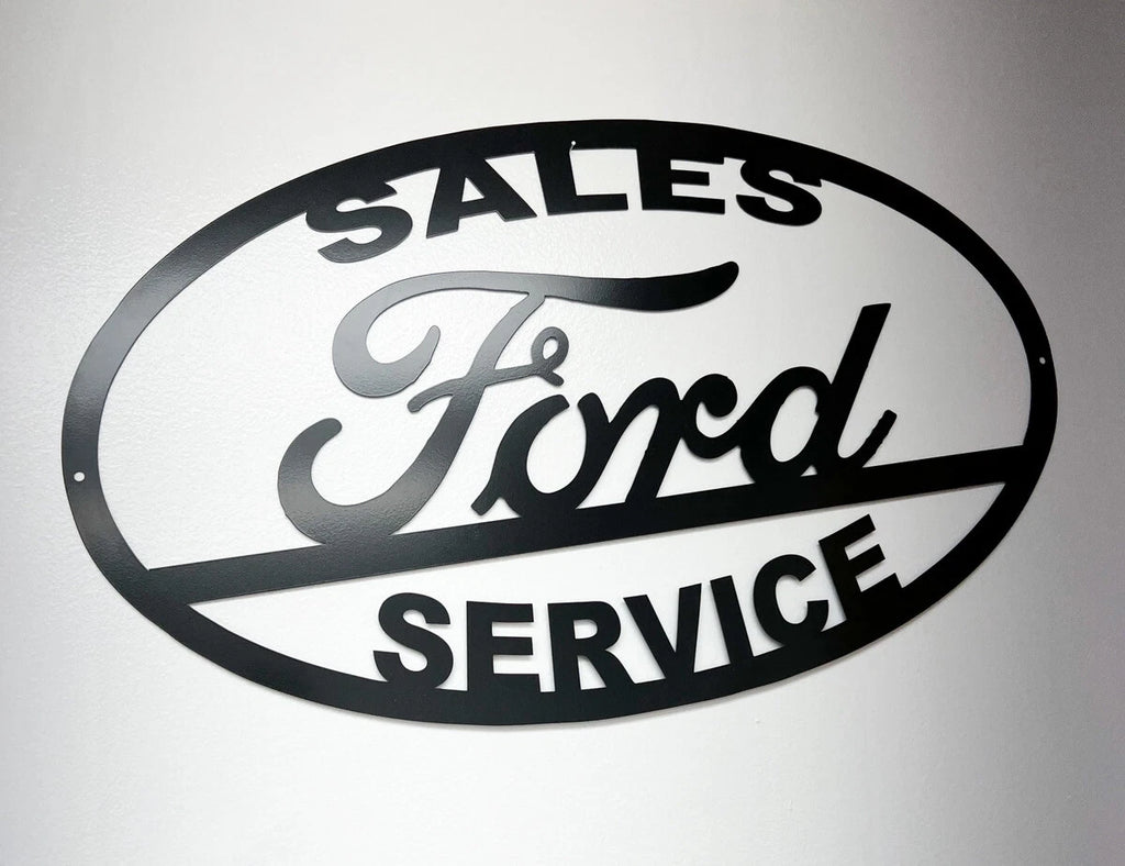 Metal Sign for Ford Sales Service Garage Wall Decor (24x14) (1930–2024)