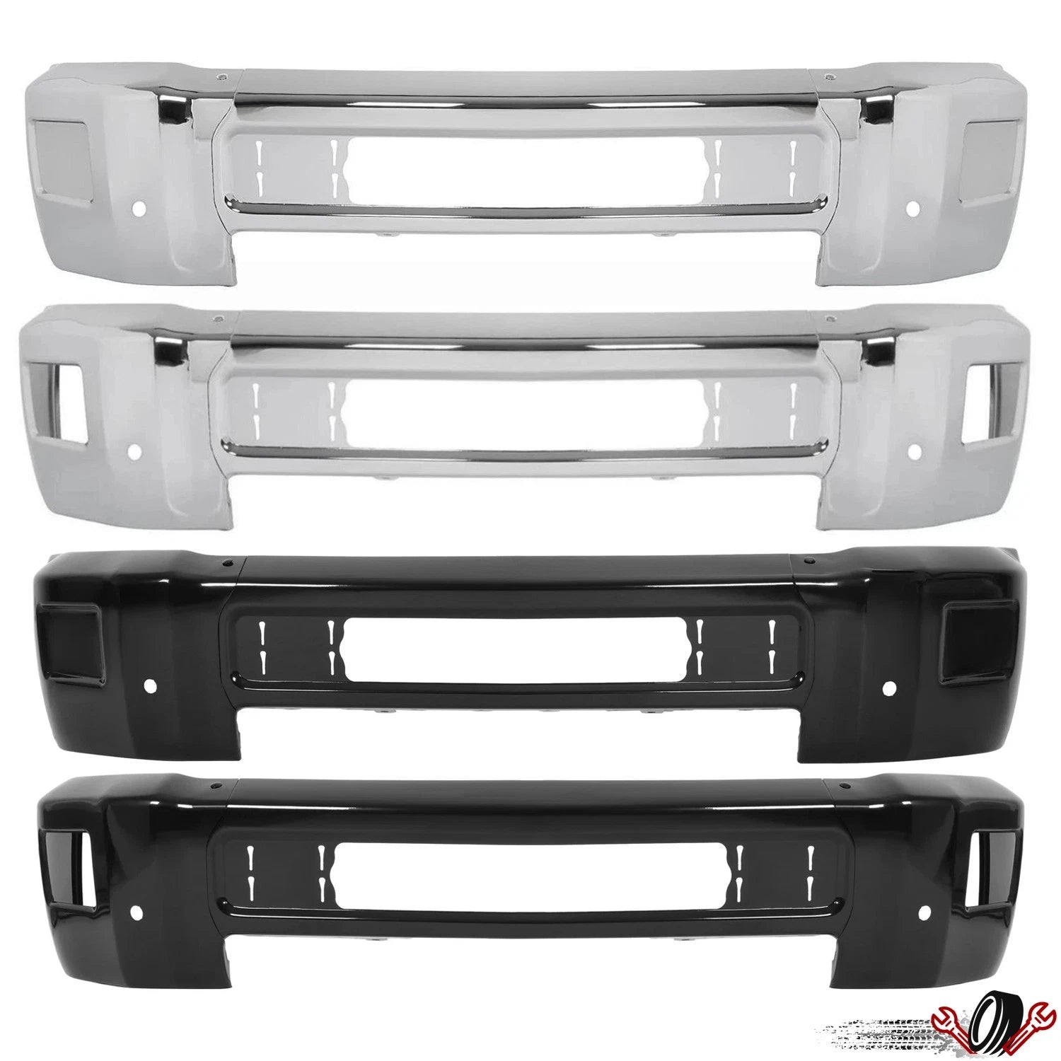 Chrome Front Bumper Face Bar for Chevrolet Silverado 2500HD/3500HD (2015–2019)