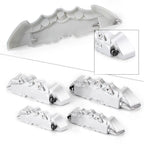 3 x Silver 3D Front Rear Disc Brake Caliper Covers for Universal Car Truck