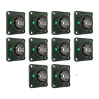 Set of 10 Pillow Block Flange Bearings for UCF211 (2" Bore)