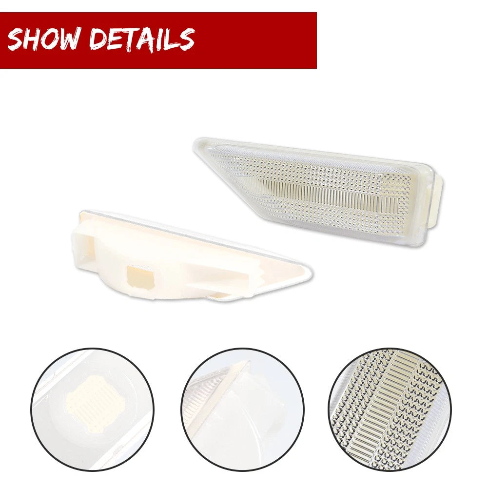 2X Clear Lens Front Fender Side Marker Lights for Honda Element (2009–2011)