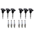 Set of 6 Ignition Coils & NGK Laser Platinum Spark Plugs for Audi A6 (2005–2011)