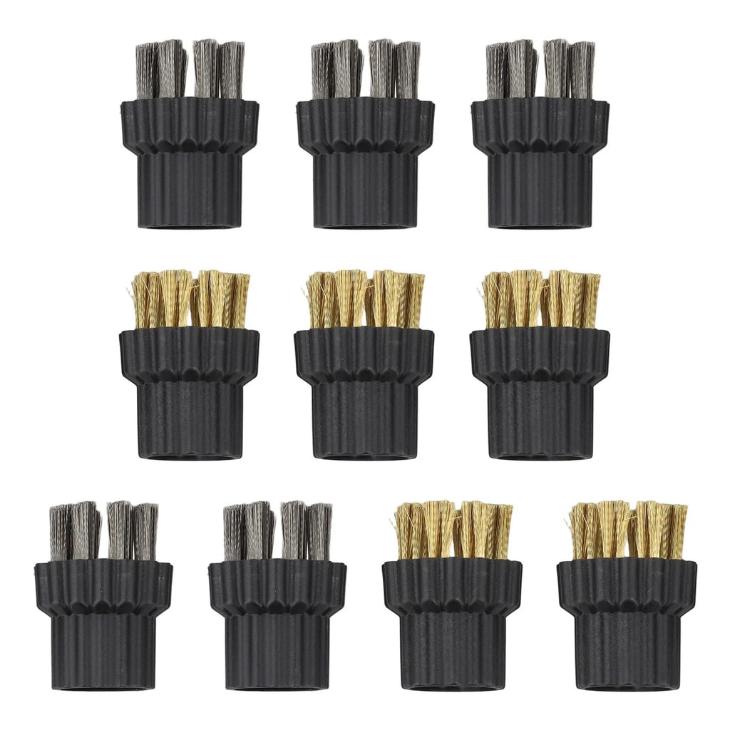 Brush Heads for Steam Mops (2X) - Brass & Soft for Tough Stains