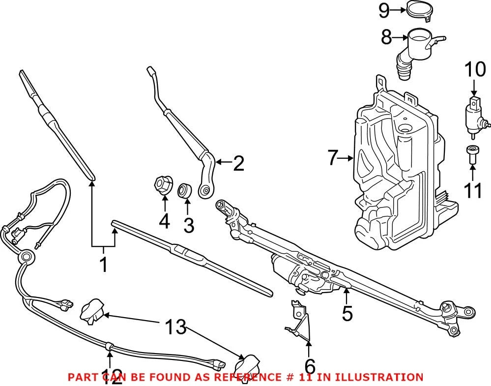 Windshield Washer Pump Strainer for BMW (2000–2023) 61667006063