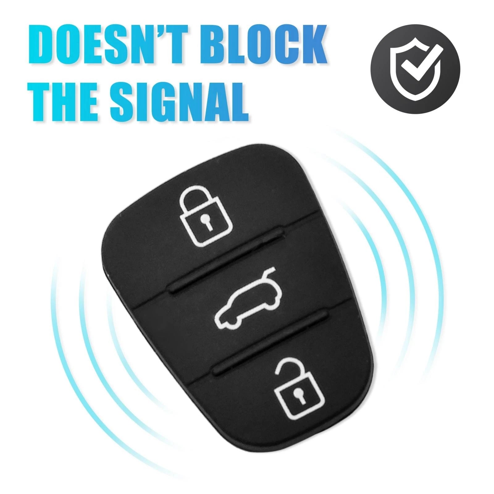 Rubber Key Fob Shell Case for Hyundai (3 Button)