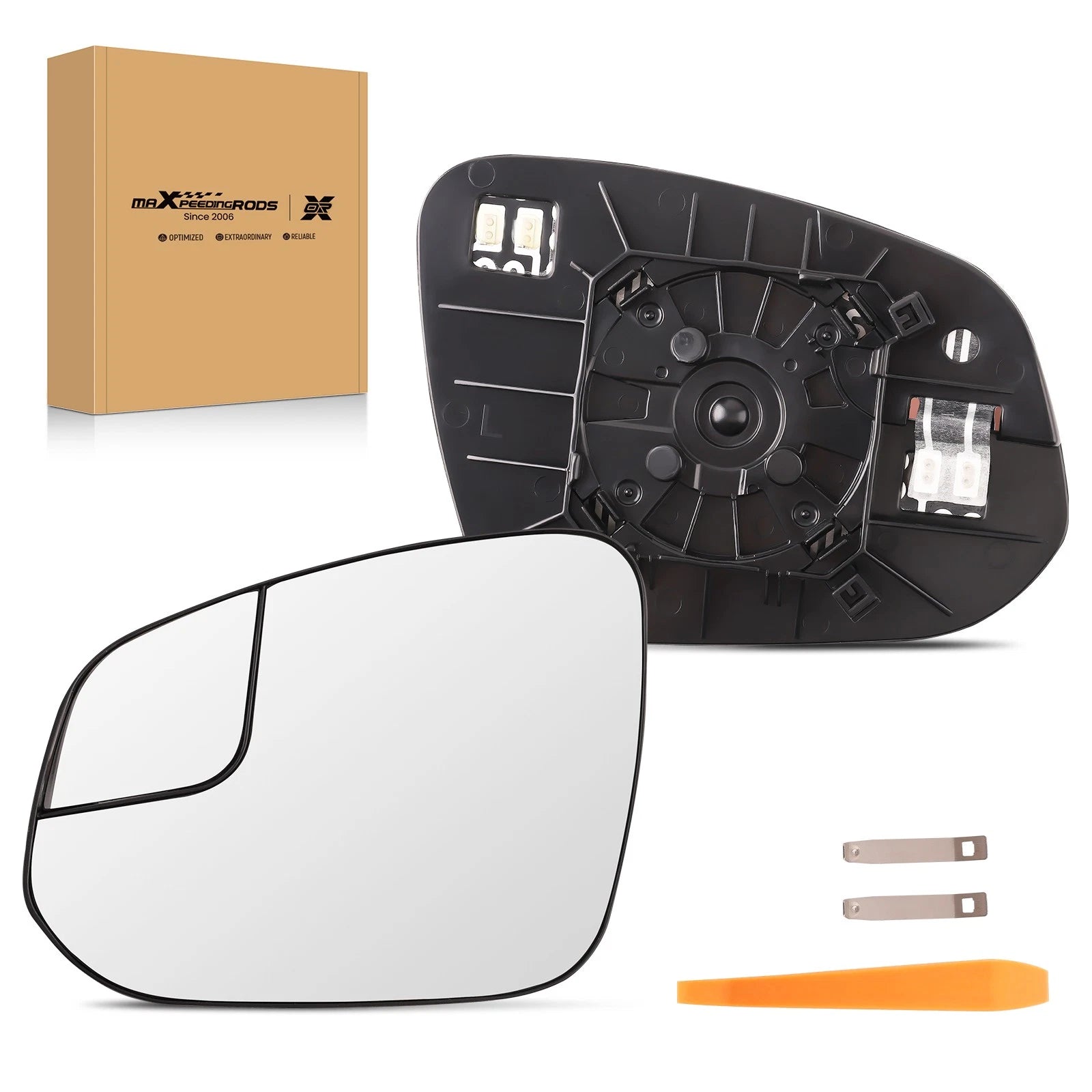 Heated Left Driver Side Exterior Mirror Glass for Toyota RAV4 (2016–2018)