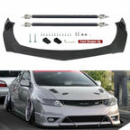 Carbon Fiber Front Bumper Lip for Honda Civic (2016–2021) + Strut Rods
