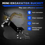 200mm Narrow Digging Bucket for Mini Excavator (0.8-3.0 Tons)