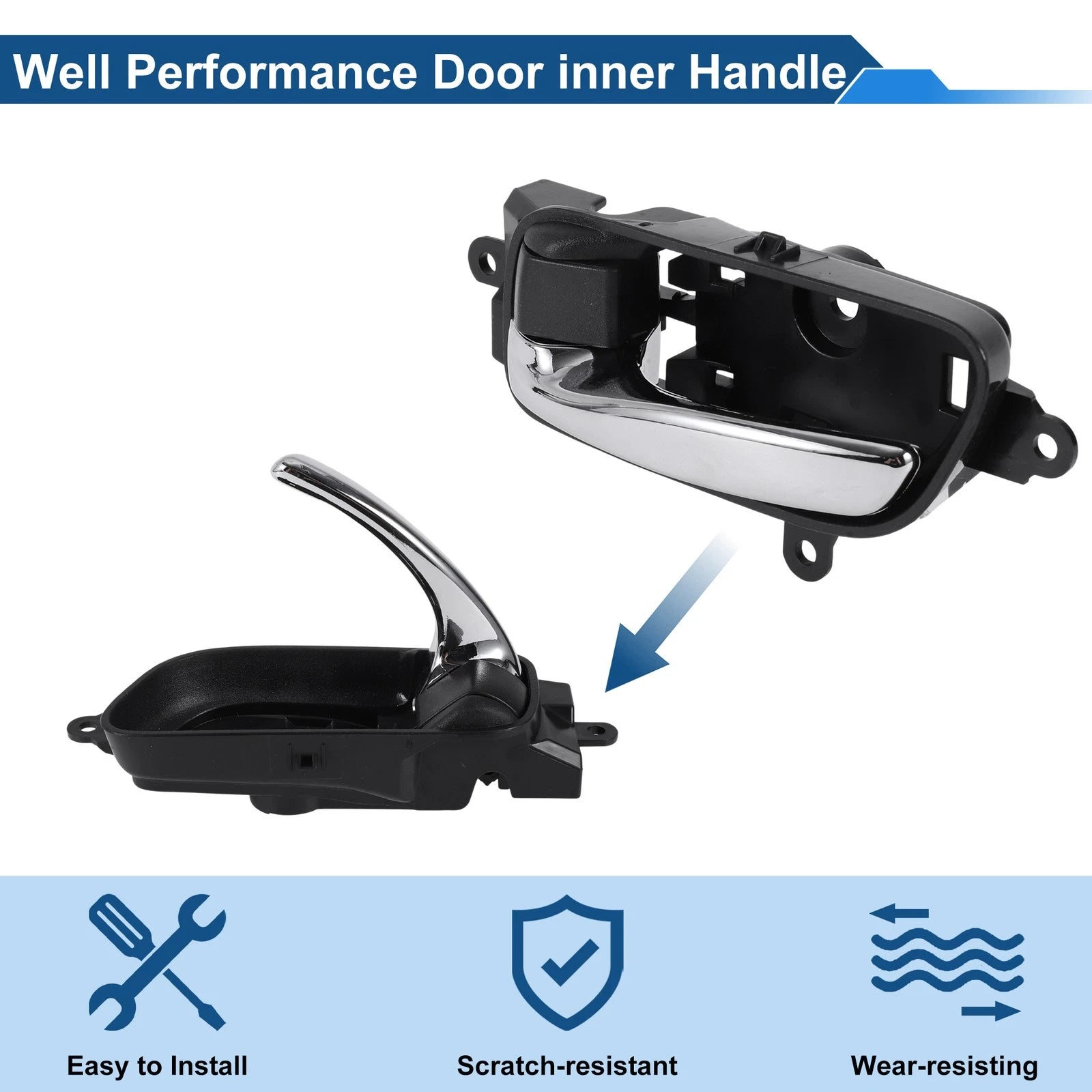 Front Passenger Side Interior Door Handle for Nissan Altima (2013–2018) No. 806713TA0D