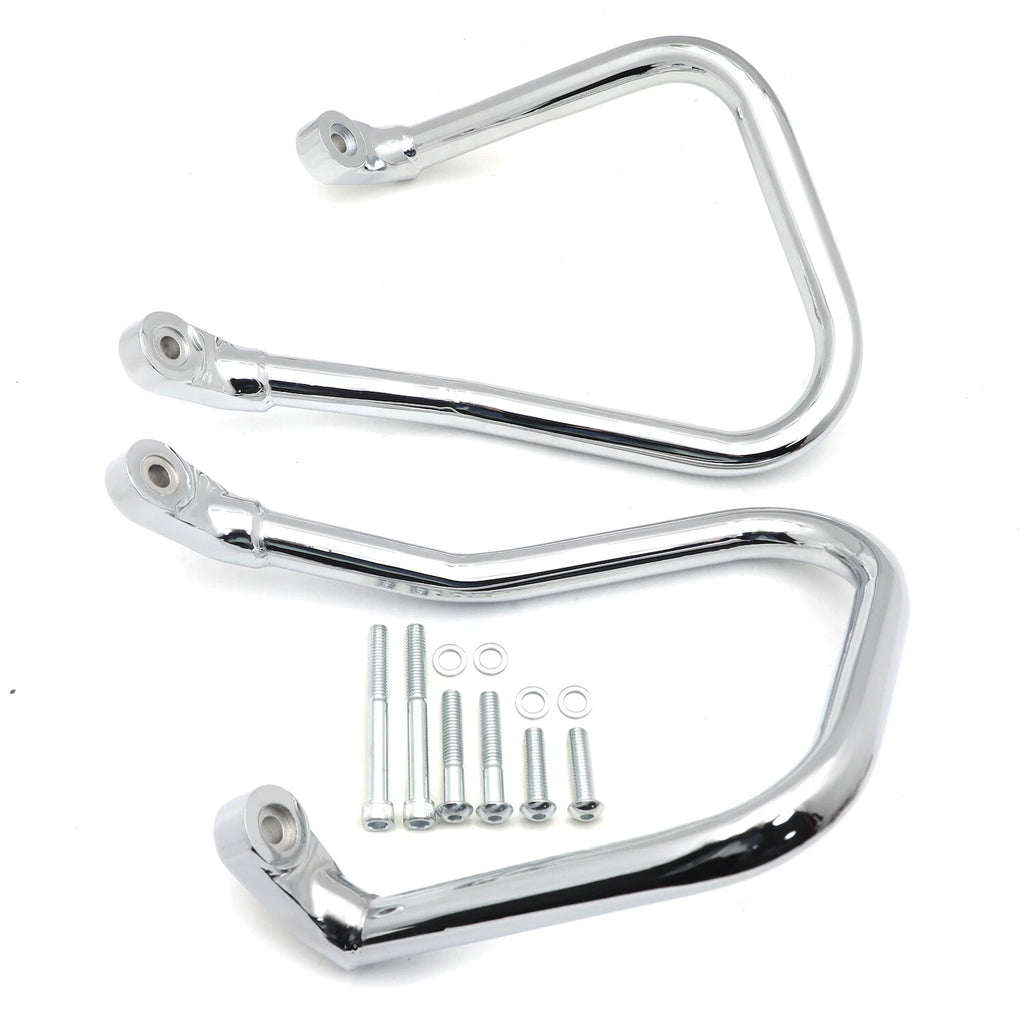 Chrome Rear Bolt-on Saddlebag Guard Crash Bar for Harley Softail FLHC (2018–2023)