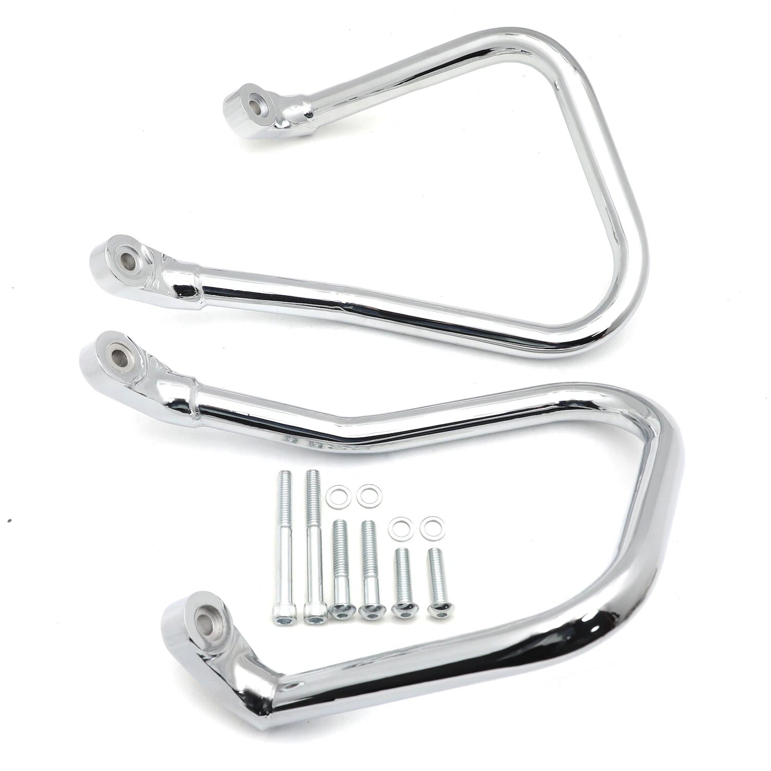 Chrome Rear Bolt-on Saddlebag Guard Crash Bar for Harley Softail FLHC (2018–2023)