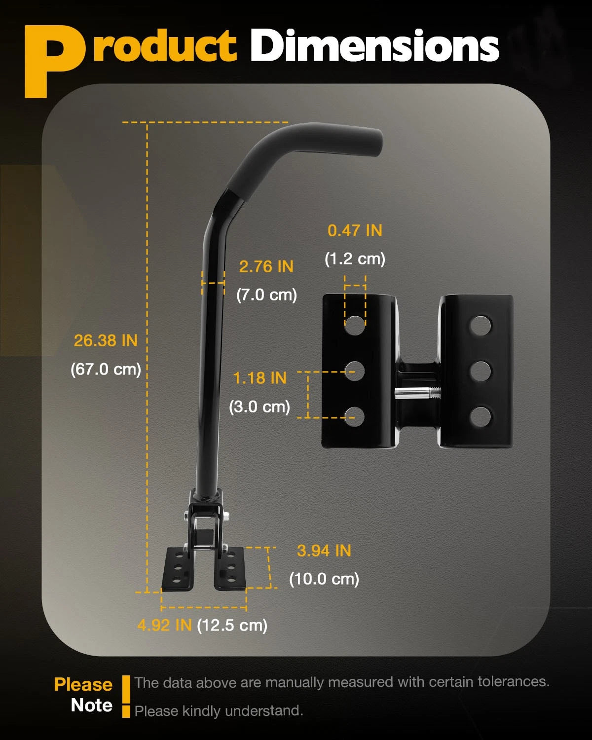 Adjustable Grab Bar Kit for Zero Turn Lawn Mower (Fits Most Models)