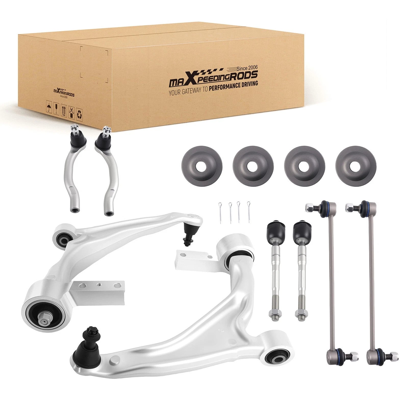 Front Control Arm Ball Joint, Tie Rod End, Sway Bar Link Kit for Honda 2009–2015