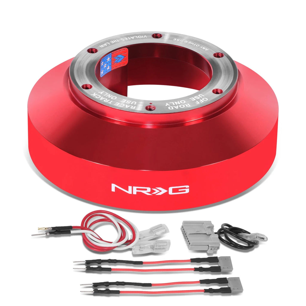 NRG Red Steering Wheel Hub Adapter for Nissan 350Z, Versa, Armada, Infiniti G35 (2003–2009)