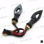2X Smoke Lens Turn Signal Lights for Yamaha Honda Suzuki Kawasaki (12V)