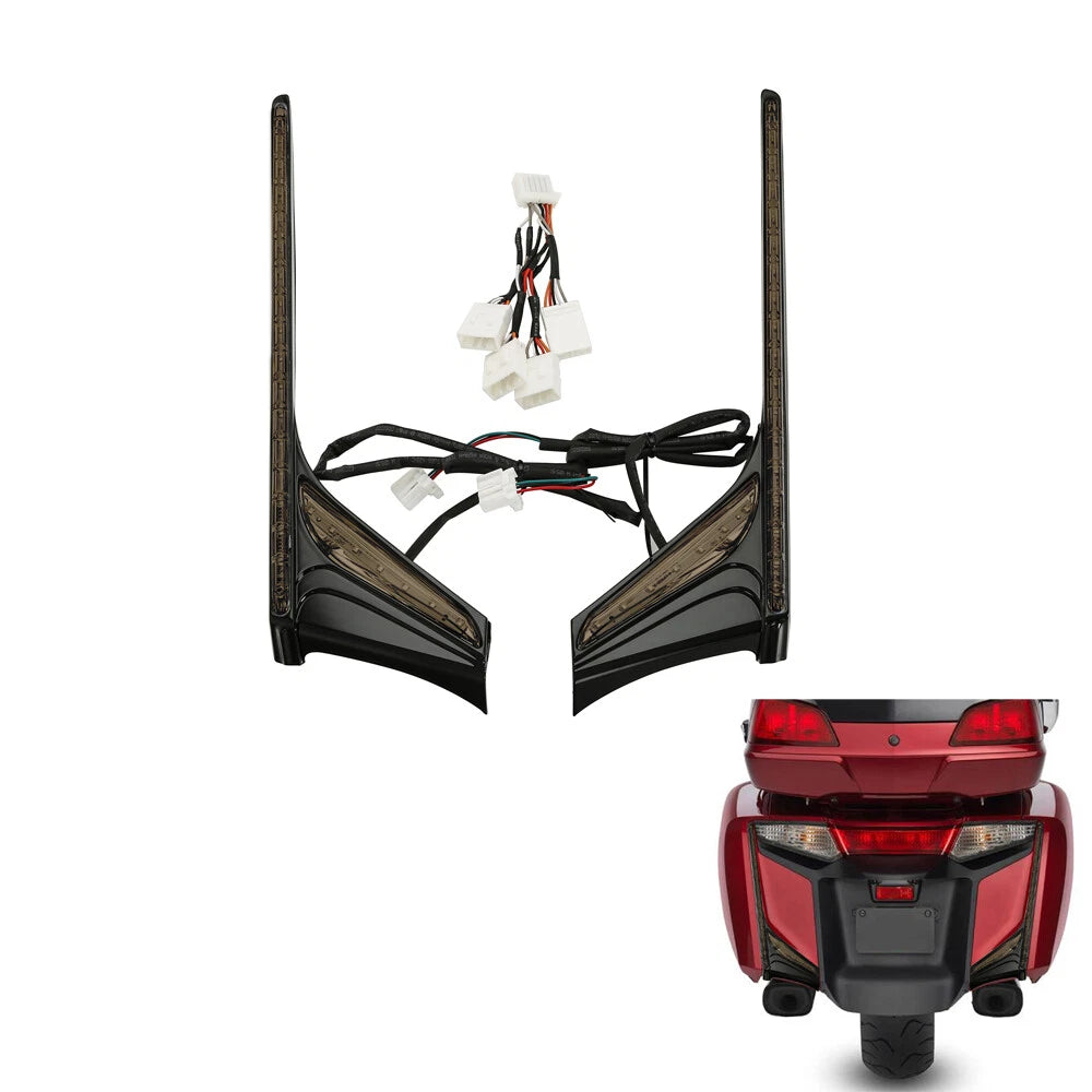 Vertical Rear LED Red Light Strips for Honda Goldwing GL1800 (2012–2017) F6B (2013–2017)
