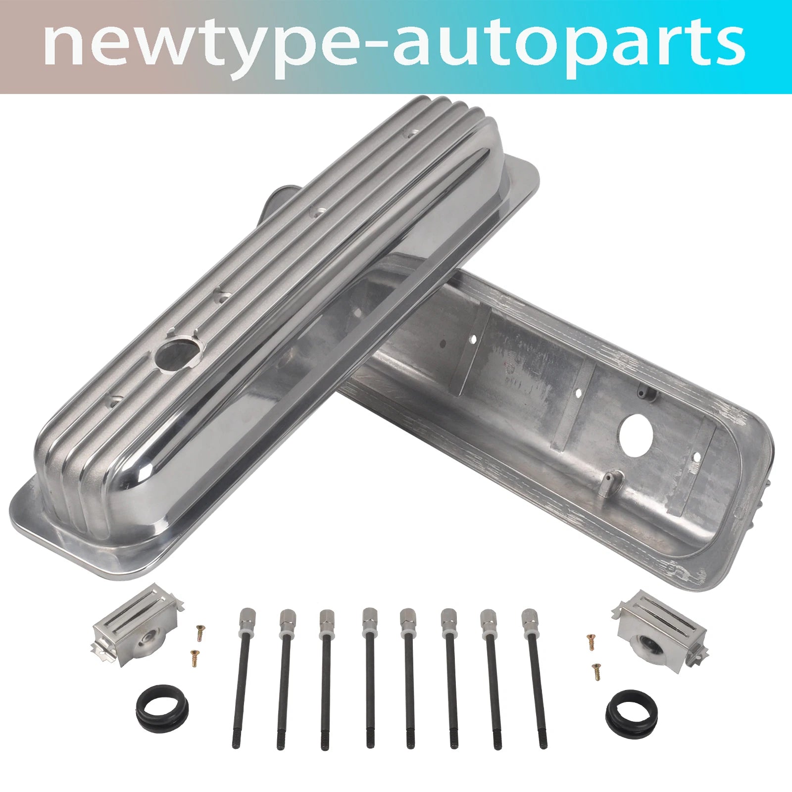 Polished Short Valve Covers for Chevy 350 5.0L 5.7L (1987–1997)