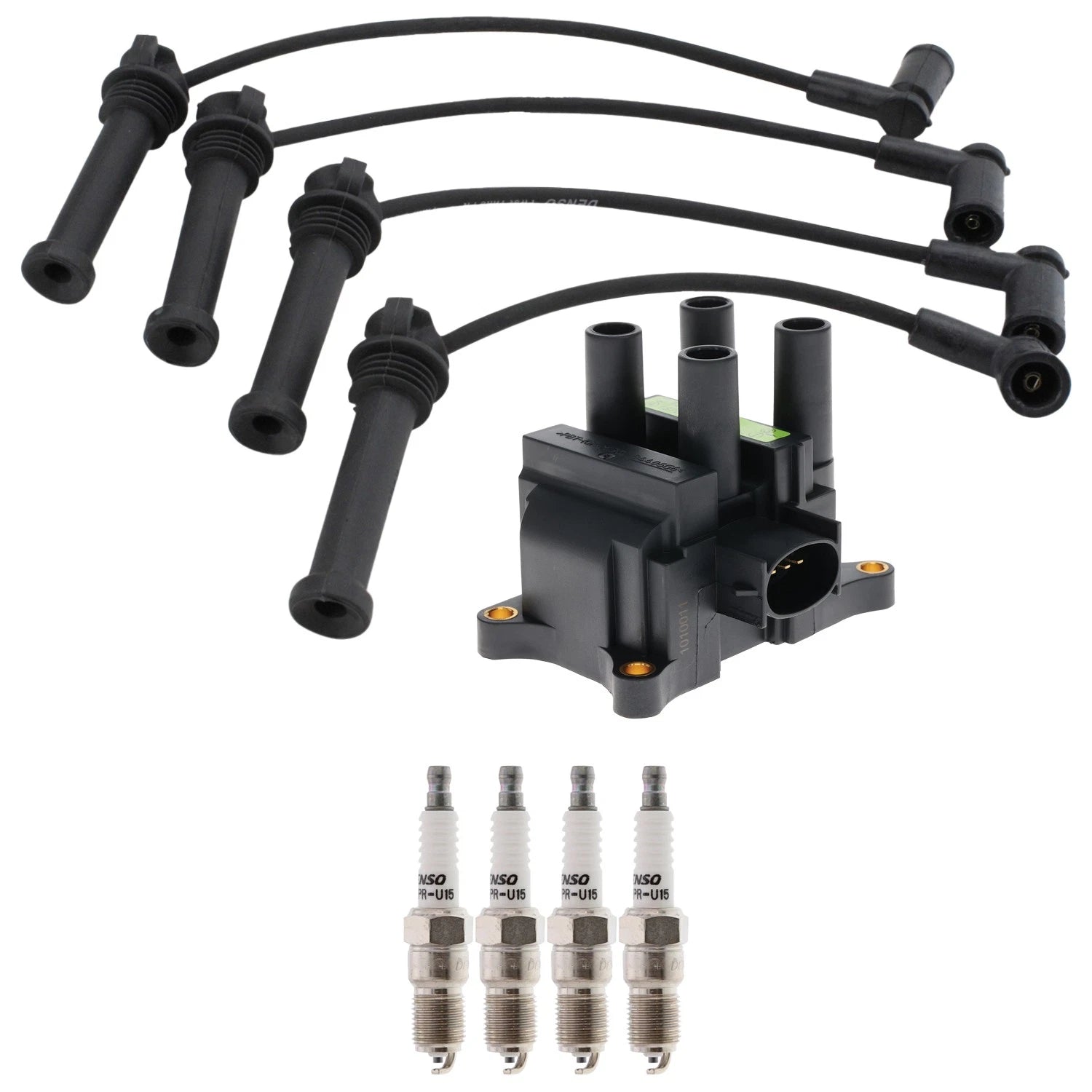 Ignition Coil & Spark Plug Wire Set for Ford Ranger L4 (1998–2011)
