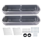 Polished Aluminum Finned Valve Cover Set for Ford 289 302 351W (1962–1985)