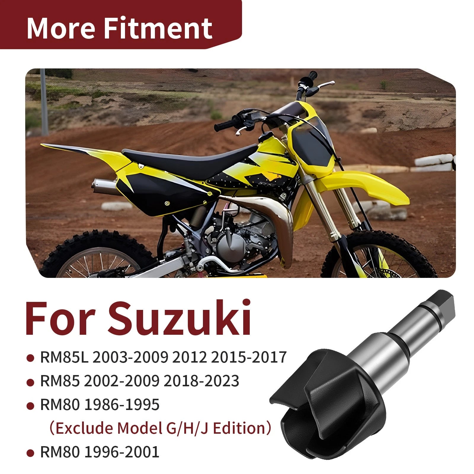 Water Pump Shaft Impeller for Suzuki RM80 RM85 RM85L (1986–2023) 17491-02B4