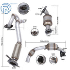 Set of 2 Catalytic Converters for Cadillac SRX (2010-2011)