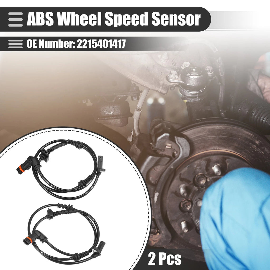 2X ABS Sensor for Mercedes-Benz CL500 (2000–2006) No. 2215401417