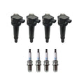 Set of 4 Ignition Coils & NGK Spark Plugs for Kia Rio (2012–2017)