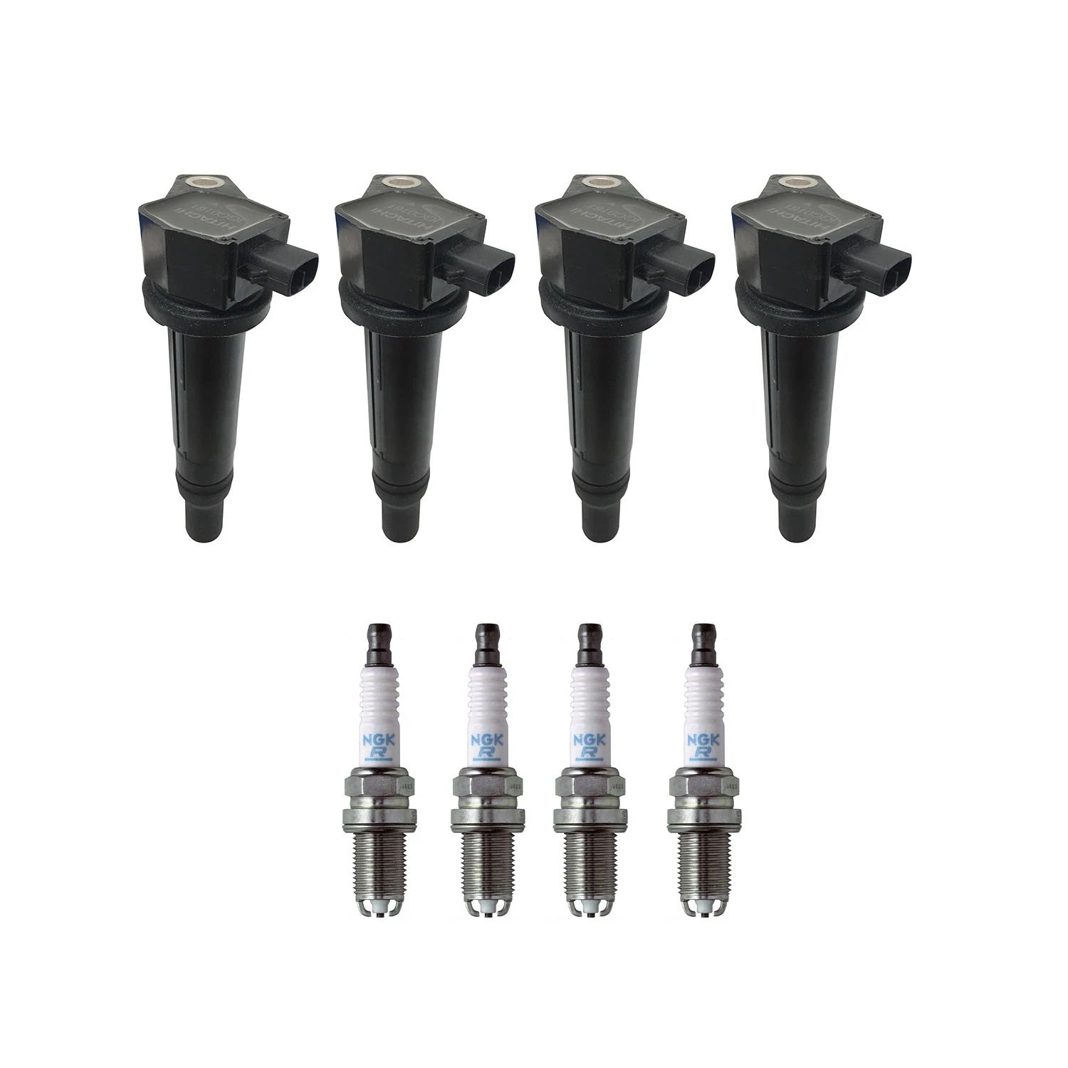 Set of 4 Ignition Coils & NGK Spark Plugs for Kia Rio (2012–2017)