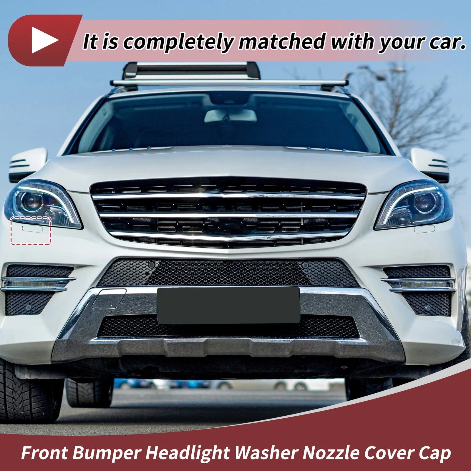 Bumper Headlight Washer Nozzle Cover Cap for Mercedes-Benz ML63 (2012–2015)