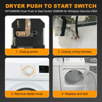 Dryer Push to Start Switch for Whirlpool
