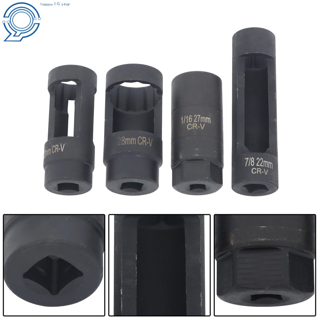 Set of 10 O2 Oxygen Sensor and Oil Pressure Socket Tools for Automotive Repair
