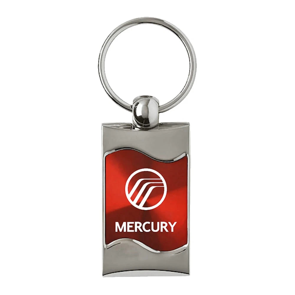 Red Rectangular Wave Keychain - Officially Licensed for Mercury
