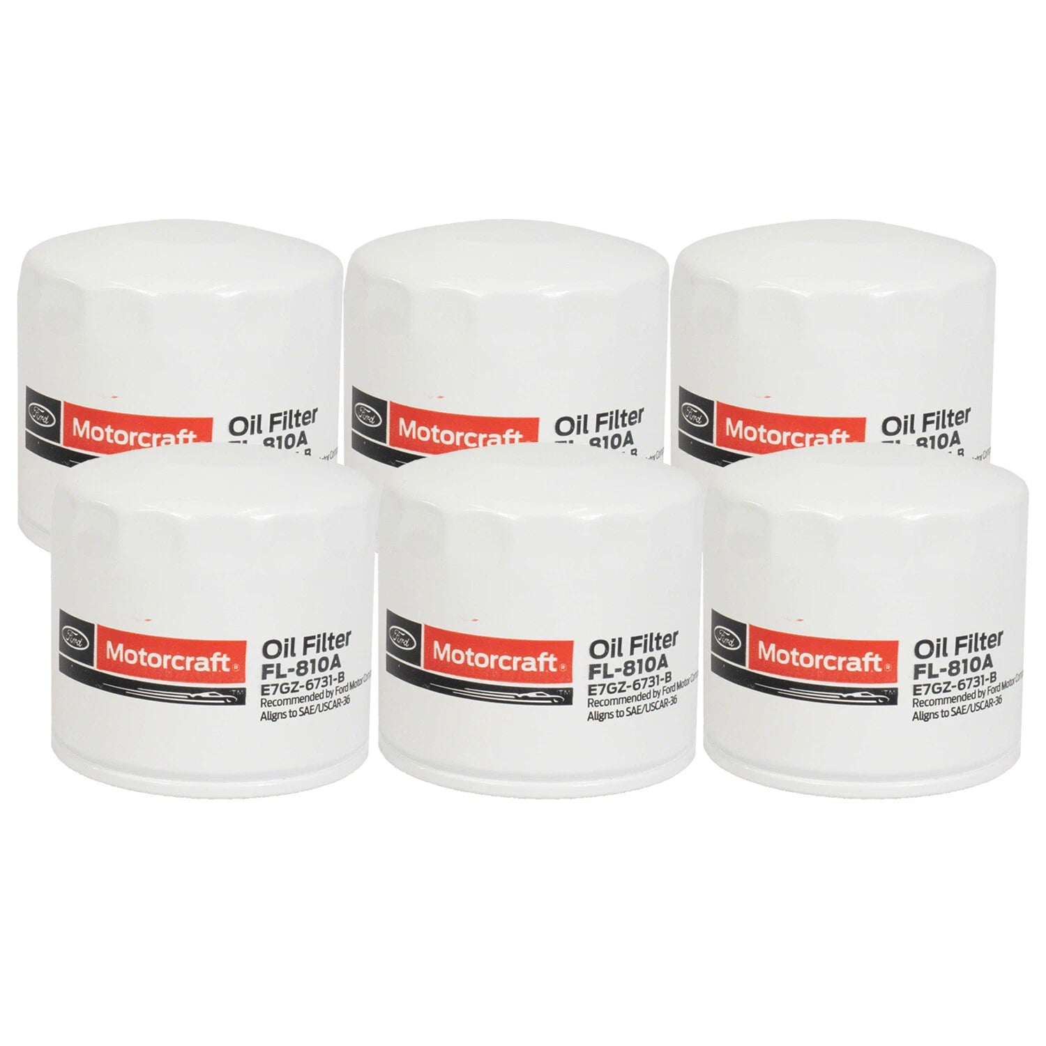 Set of 6 Engine Oil Filters for Acura Honda Hyundai Ford Pontiac (OEM)