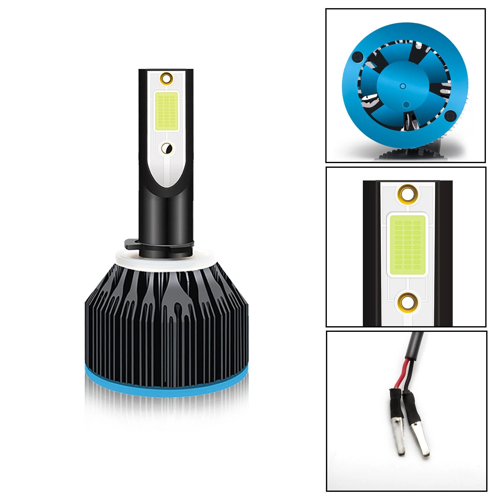 Ice Blue LED Headlight with Fan for Kia Optima Soul Sorento (2011-2020)