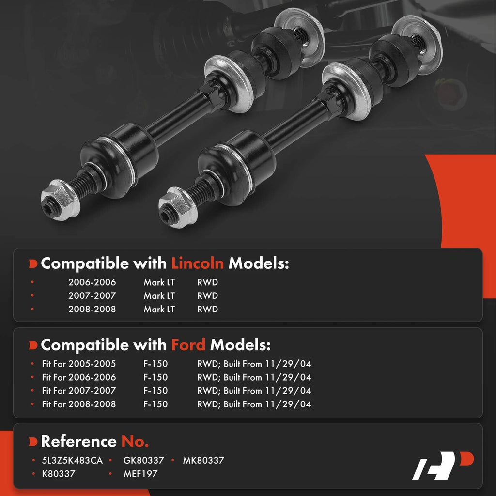 2X Front Stabilizer Bar Links for Ford F-150, Lincoln Mark LT (2005–2008)