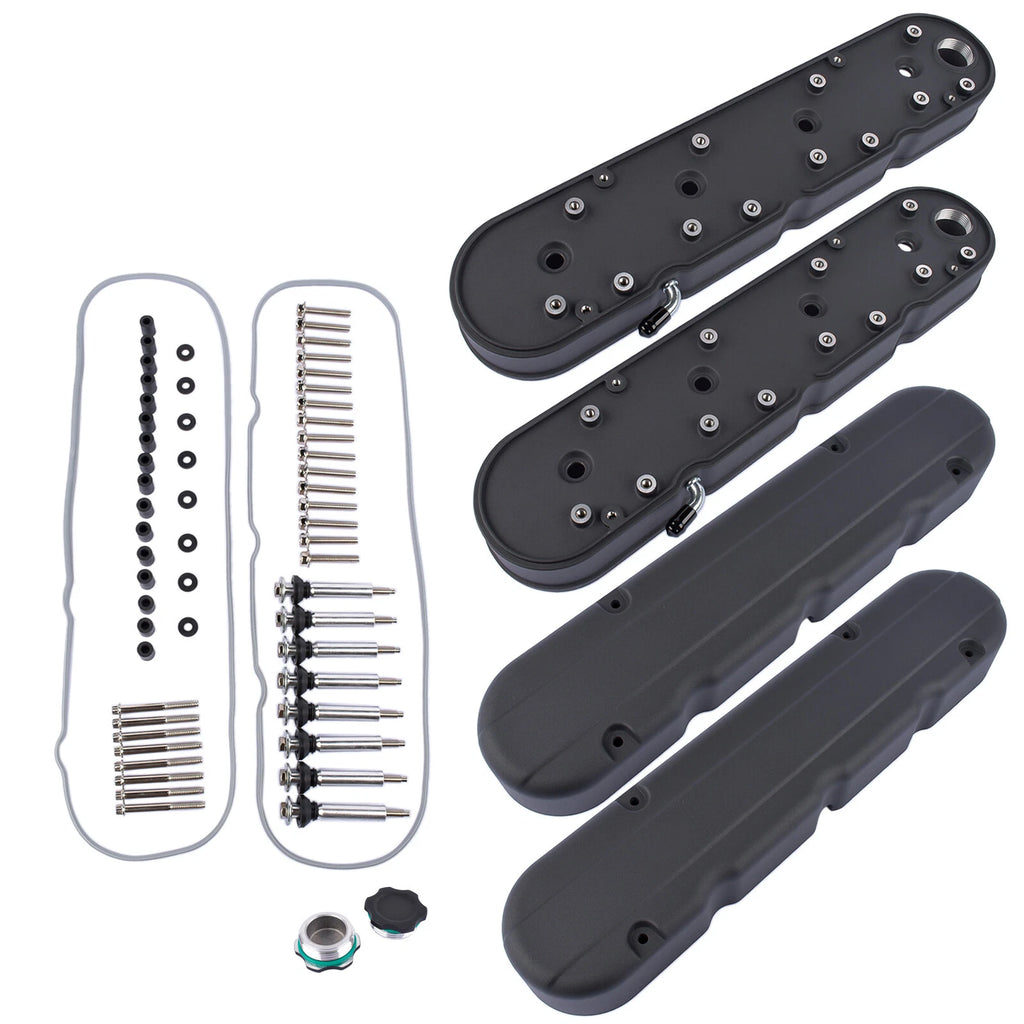 Black Valve Covers for Chevy GM LS Engines (2001–2023)