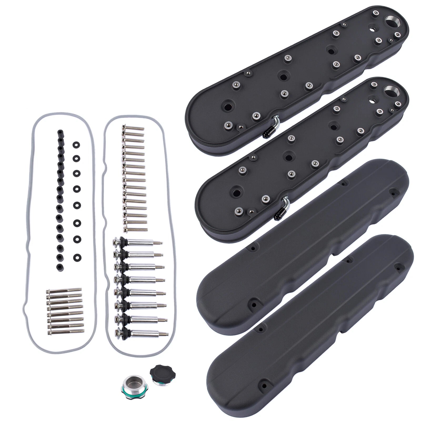 Black Valve Covers for Chevy GM LS Engines (2001–2023)