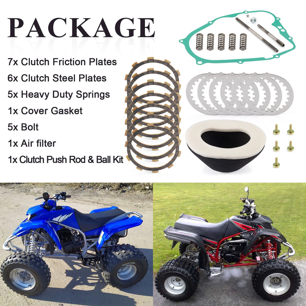 Clutch Friction Steel Plates Push Rod Kit for Yamaha Blaster YFS200 (1988–2006)