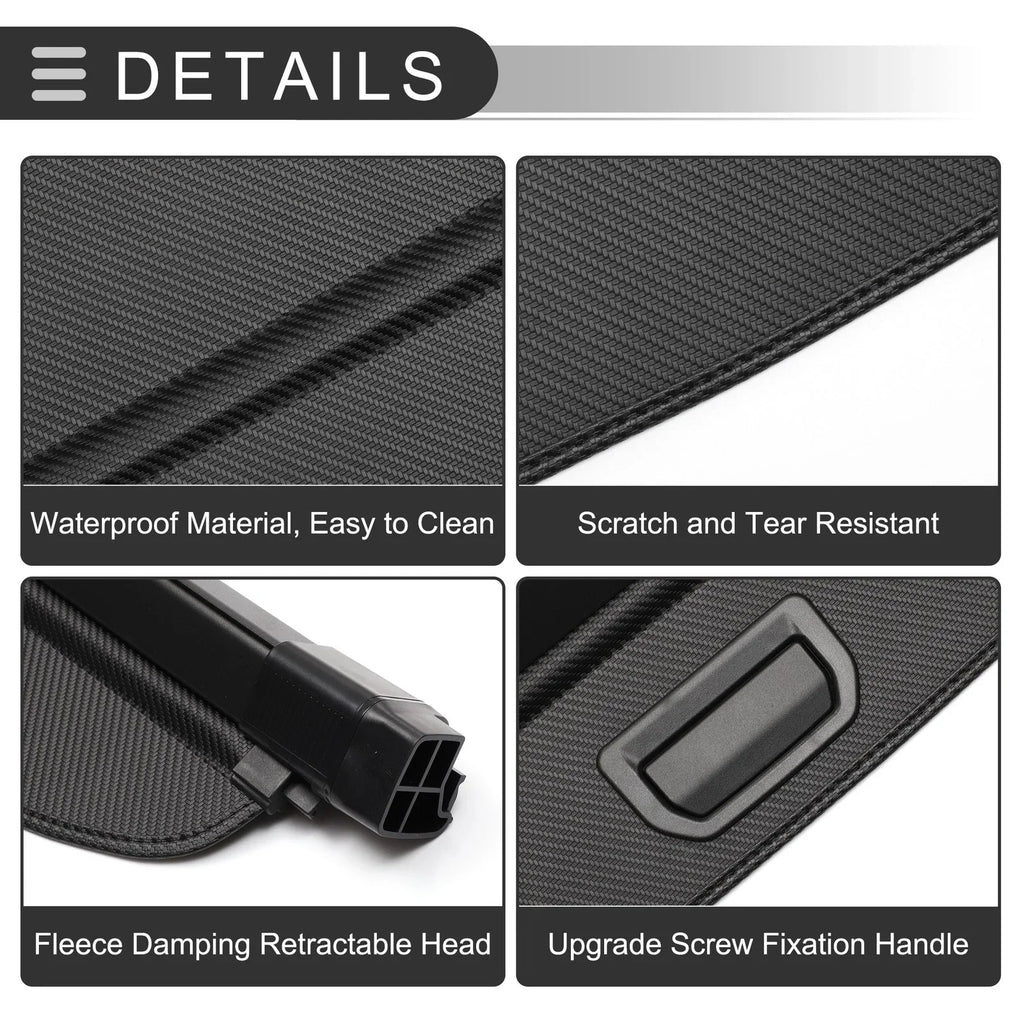 Cargo Cover for BMW X5 Trunk Parcel Shelf Carbon Fiber Black