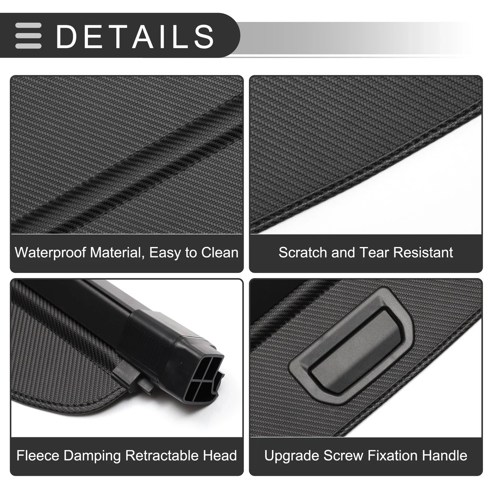 Cargo Cover for BMW X5 Trunk Parcel Shelf Carbon Fiber Black