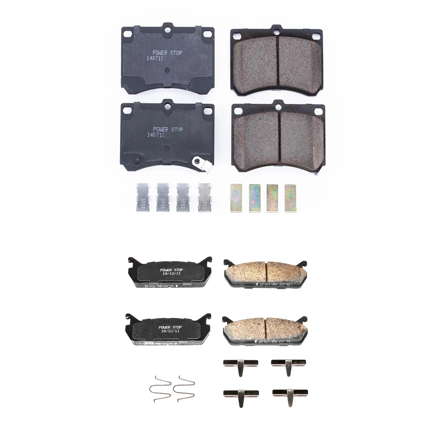 PowerStop Z17 Low-Dust Ceramic Disc Brake Pads Kit for Ford Escort Tracer (1991–1996)