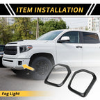 Set of 2 Carbon Fiber Fog Light Grill Cover Trims for Toyota Tacoma (2016–2023)