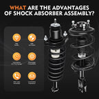 Set of 4 Struts Shocks Springs & Mounts for Mitsubishi Lancer GTS (2008–2010)